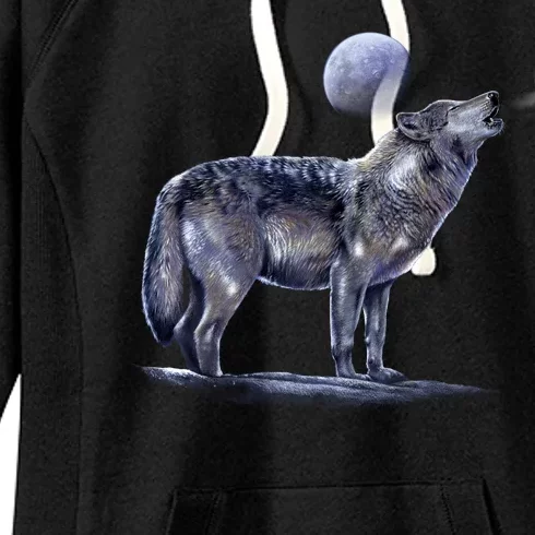 Moon Wolf Women's Fleece Hoodie