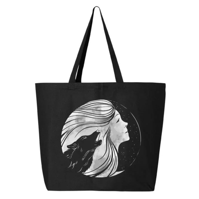 Moon Wolf Illustration 25L Jumbo Tote