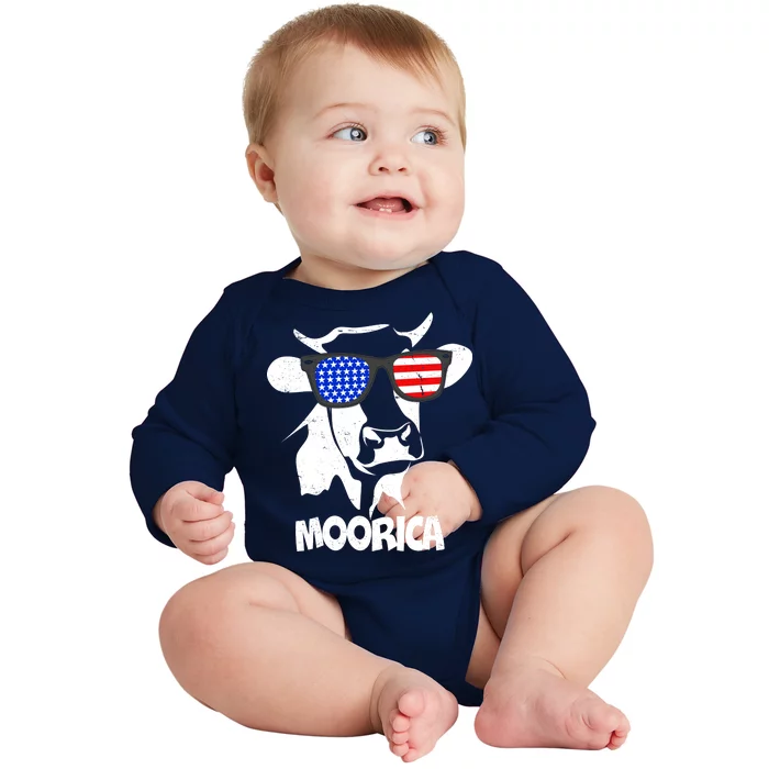 Moorica Cow Baby Long Sleeve Bodysuit