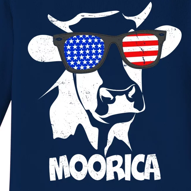 Moorica Cow Baby Long Sleeve Bodysuit