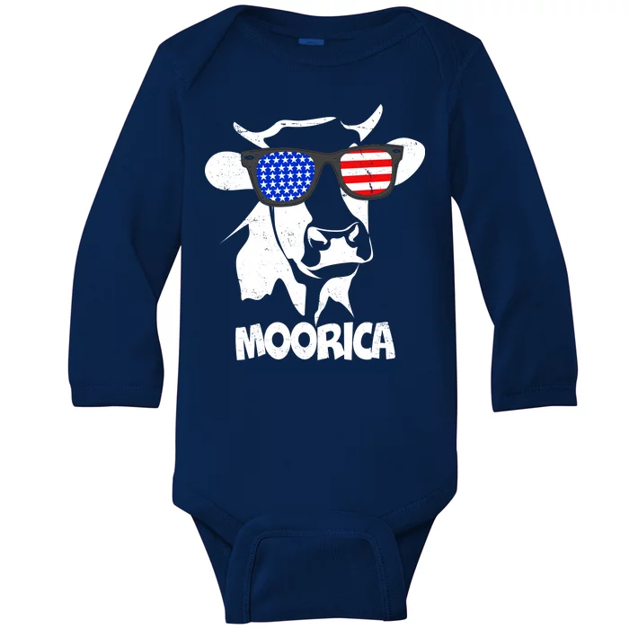 Moorica Cow Baby Long Sleeve Bodysuit