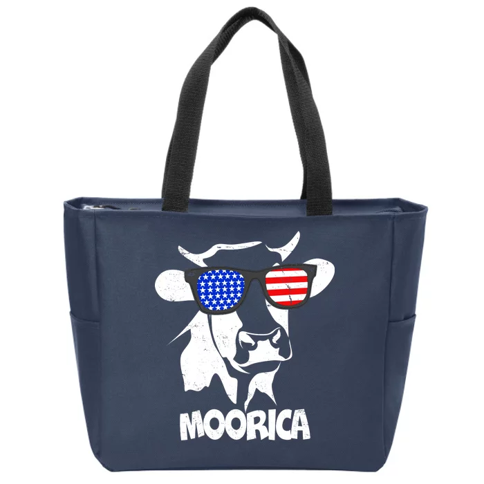 Moorica Cow Zip Tote Bag