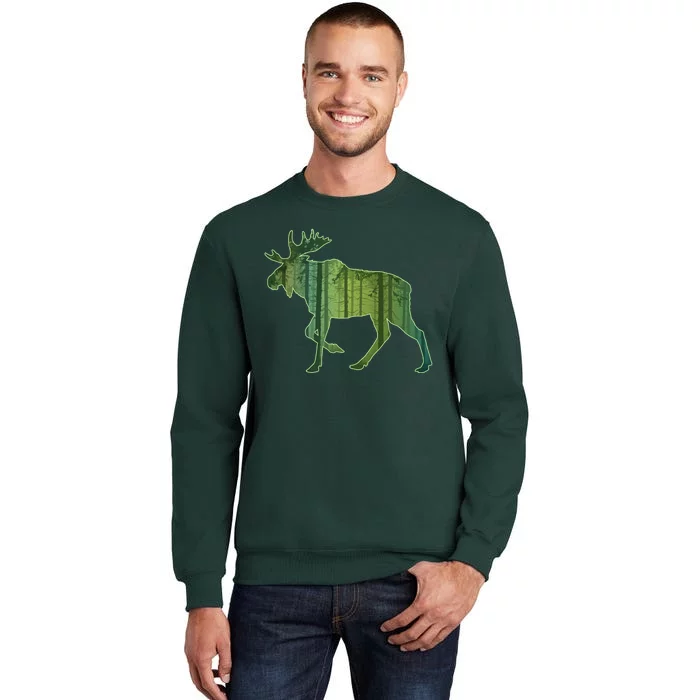 Moose Forest Silhouette Sweatshirt