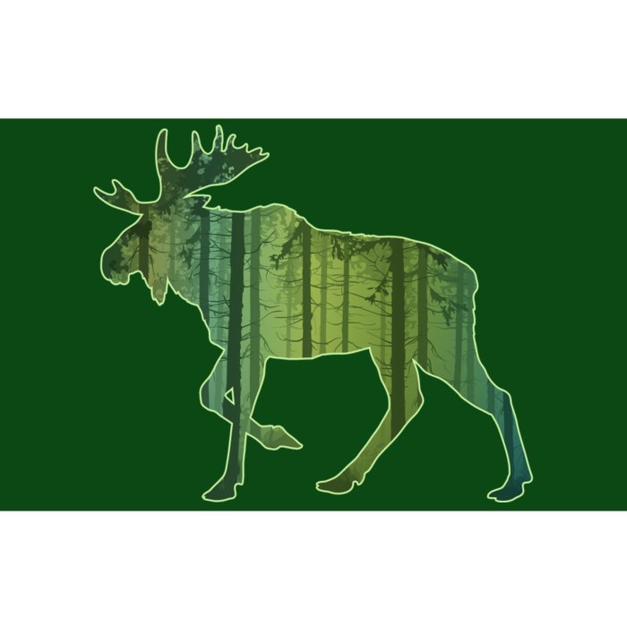 Moose Forest Silhouette Bumper Sticker