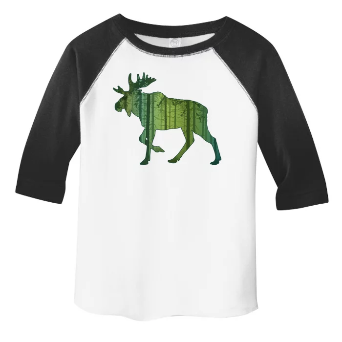 Moose Forest Silhouette Toddler Fine Jersey T-Shirt