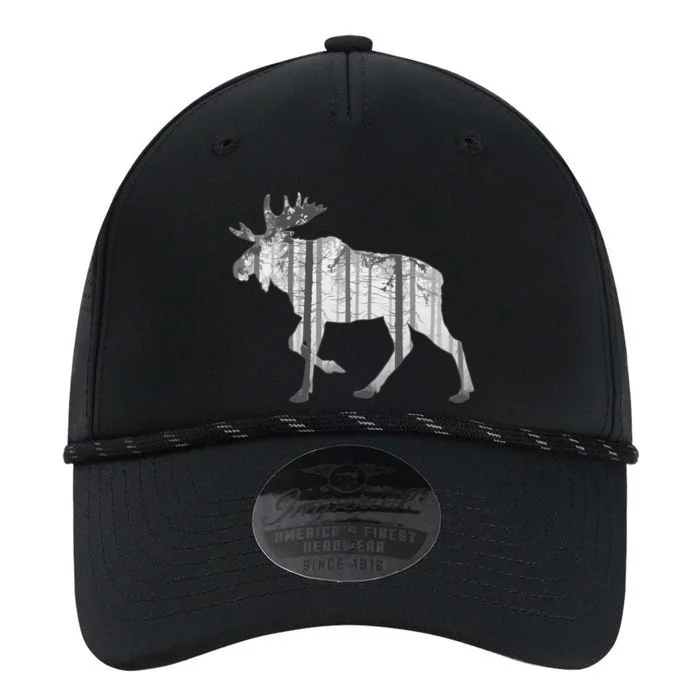 Moose Forest Silhouette Grey Style Performance The Dyno Cap