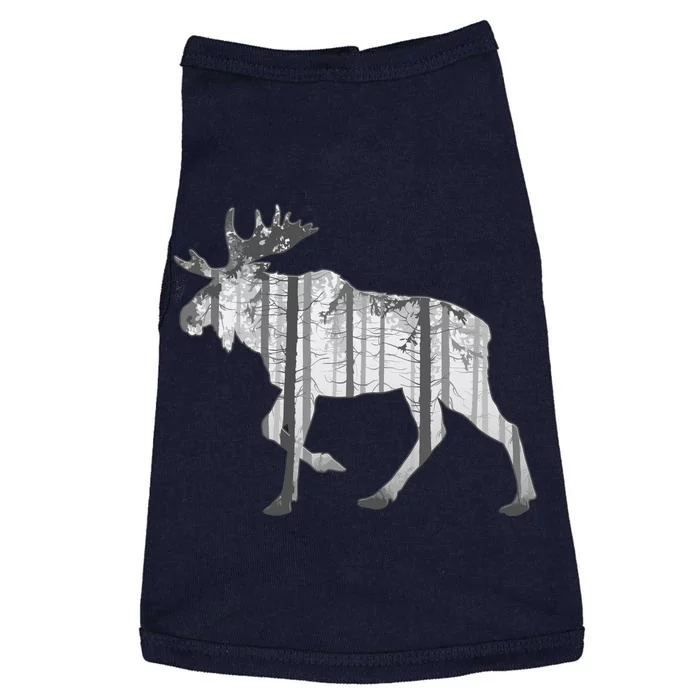 Moose Forest Silhouette Grey Style Doggie Tank