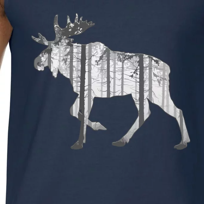 Moose Forest Silhouette Grey Style Comfort Colors® Tank Top