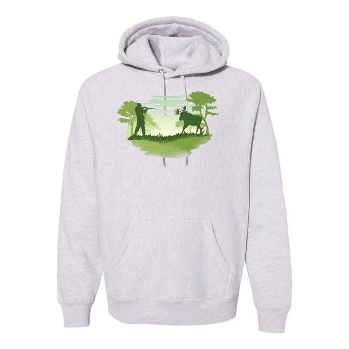 Moose Hunting Premium Hoodie