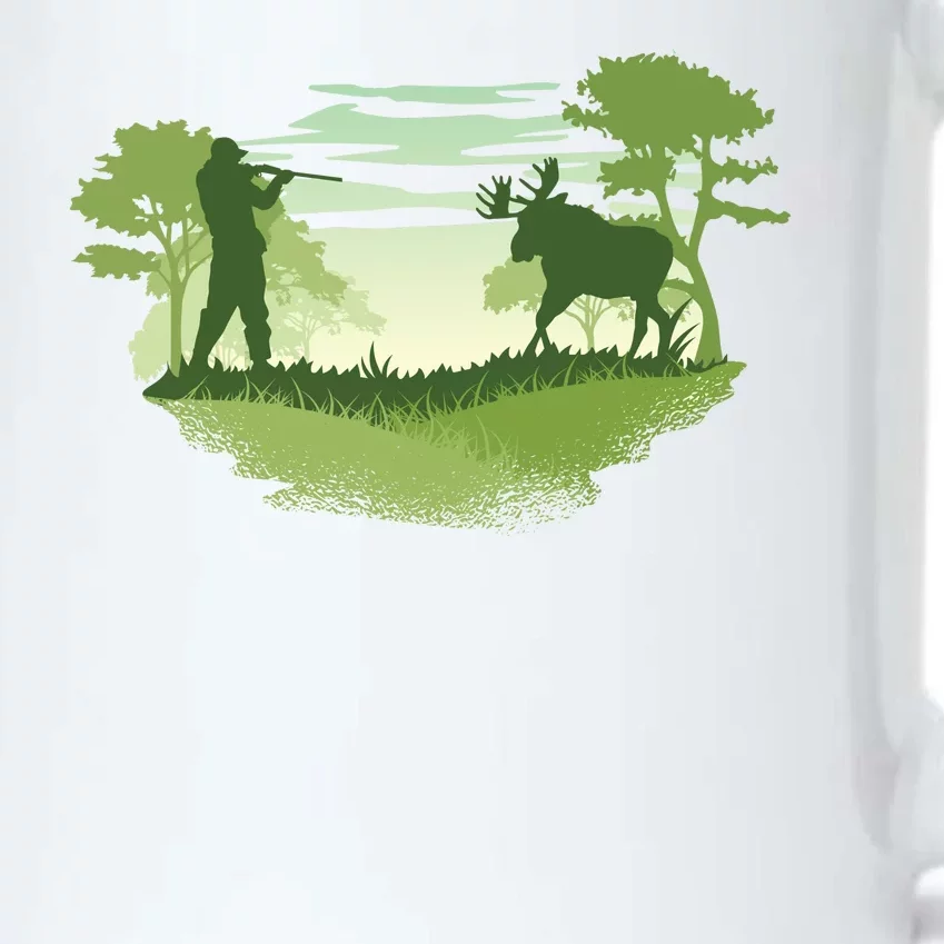 Moose Hunting Black Color Changing Mug