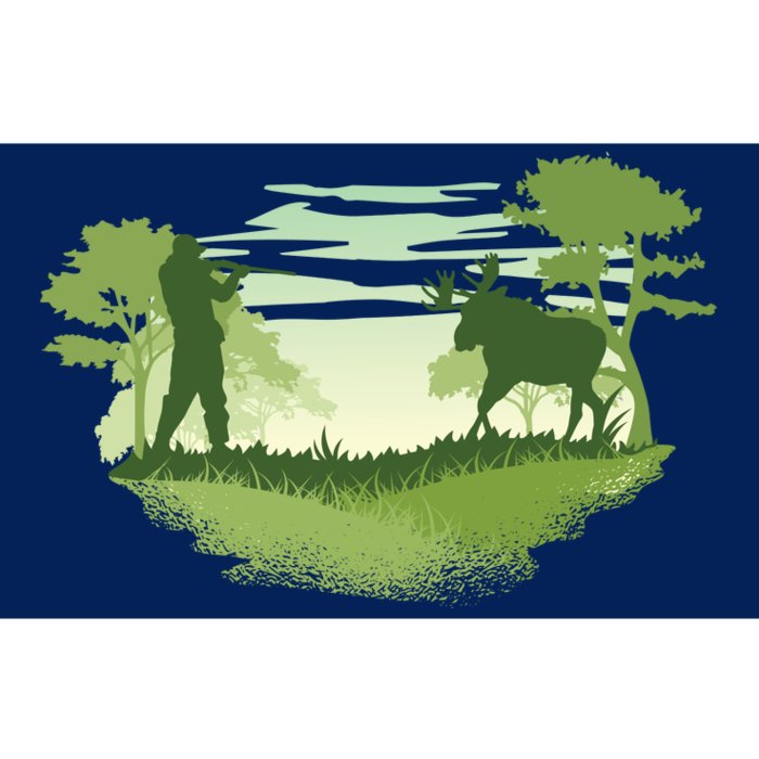 Moose Hunting Bumper Sticker