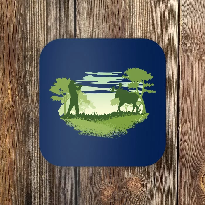 Moose Hunting Coaster