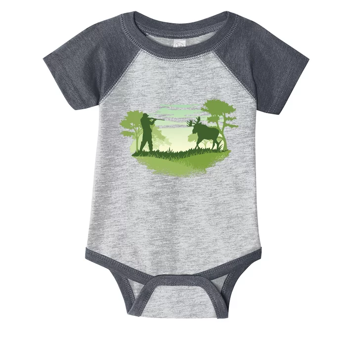 Moose Hunting Infant Baby Jersey Bodysuit