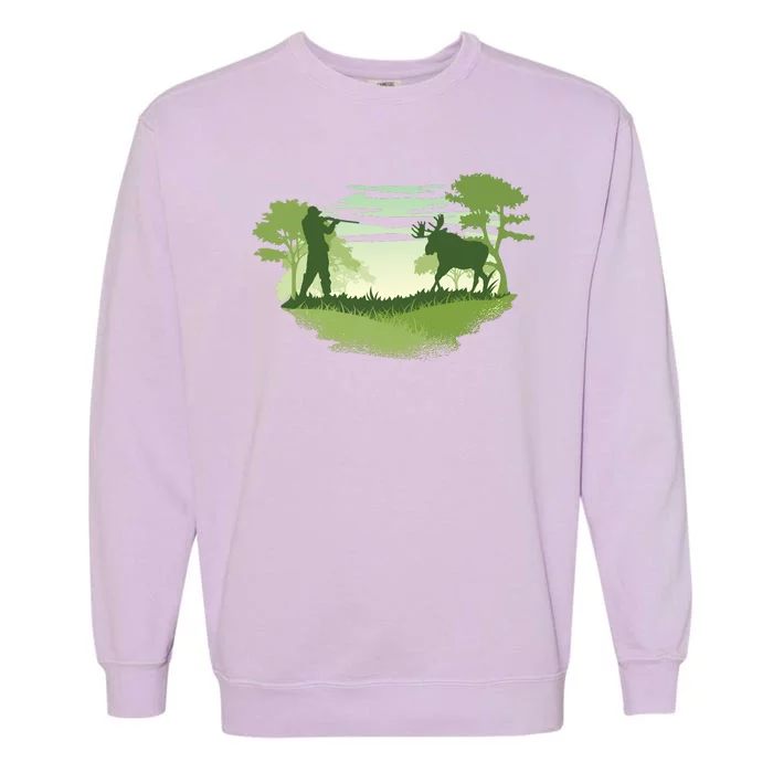 Moose Hunting Garment-Dyed Sweatshirt