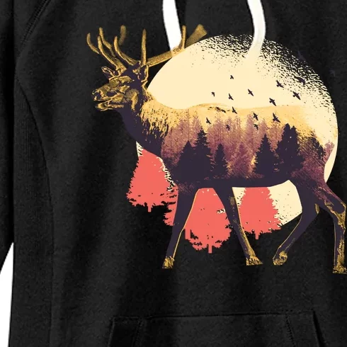 Moose Nature Women's Fleece Hoodie