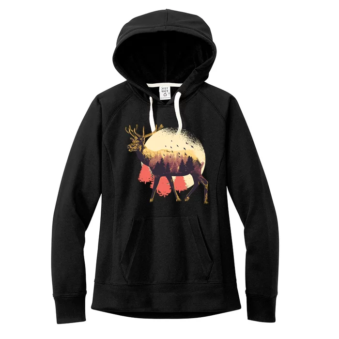 Moose Nature Women's Fleece Hoodie