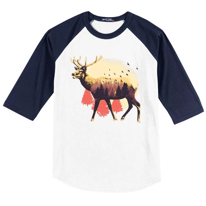 Moose Nature Baseball Sleeve Shirt