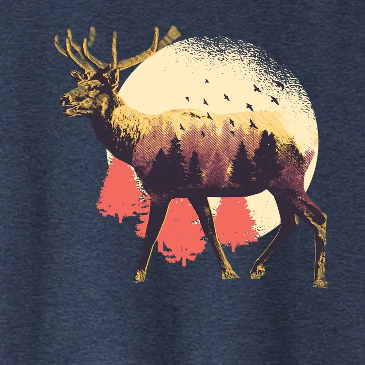 Moose Nature Women's Crop Top Tee