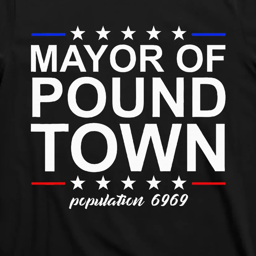 Mayor Of Pound Town Funny Adult Humor Pound Town T-Shirt