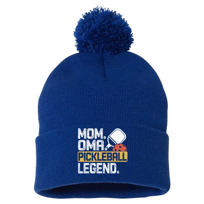 Mom Oma Pickleball Legend Vintage Gift Pom Pom 12in Knit Beanie