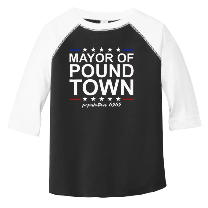 Mayor Of Pound Town Funny Adult Humor Pound Town Toddler Fine Jersey T-Shirt