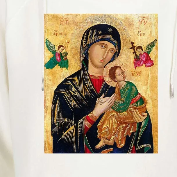 Mother Of Perpetual Help Womens Funnel Neck Pullover Hood