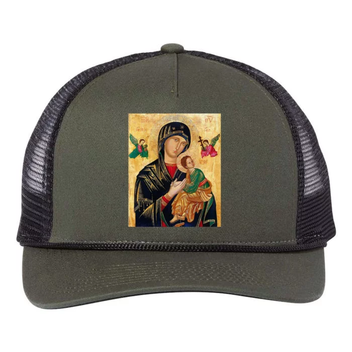 Mother Of Perpetual Help Retro Rope Trucker Hat Cap