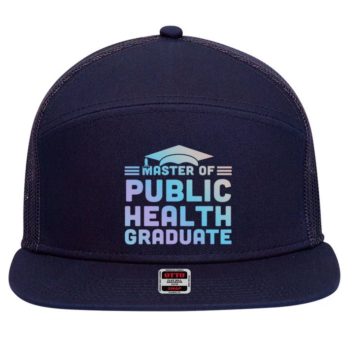 Master Of Public Health Senior Mph Grad University Cool Gift 7 Panel Mesh Trucker Snapback Hat