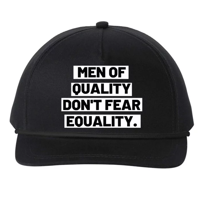 M.E.N. Of Quality Dont Fear Equality Snapback Five-Panel Rope Hat