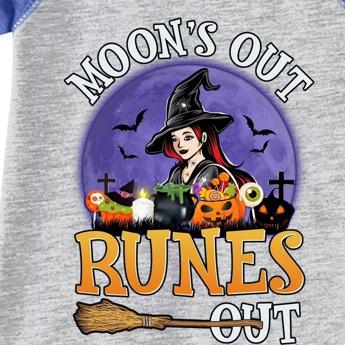 MoonS Out Runes Out Witches Funny Halloween Gift Infant Baby Jersey Bodysuit