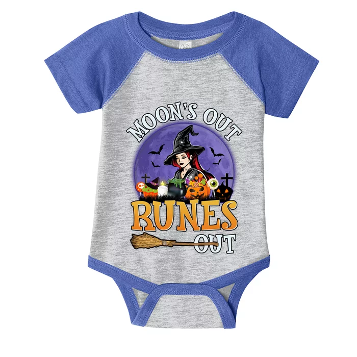 MoonS Out Runes Out Witches Funny Halloween Gift Infant Baby Jersey Bodysuit