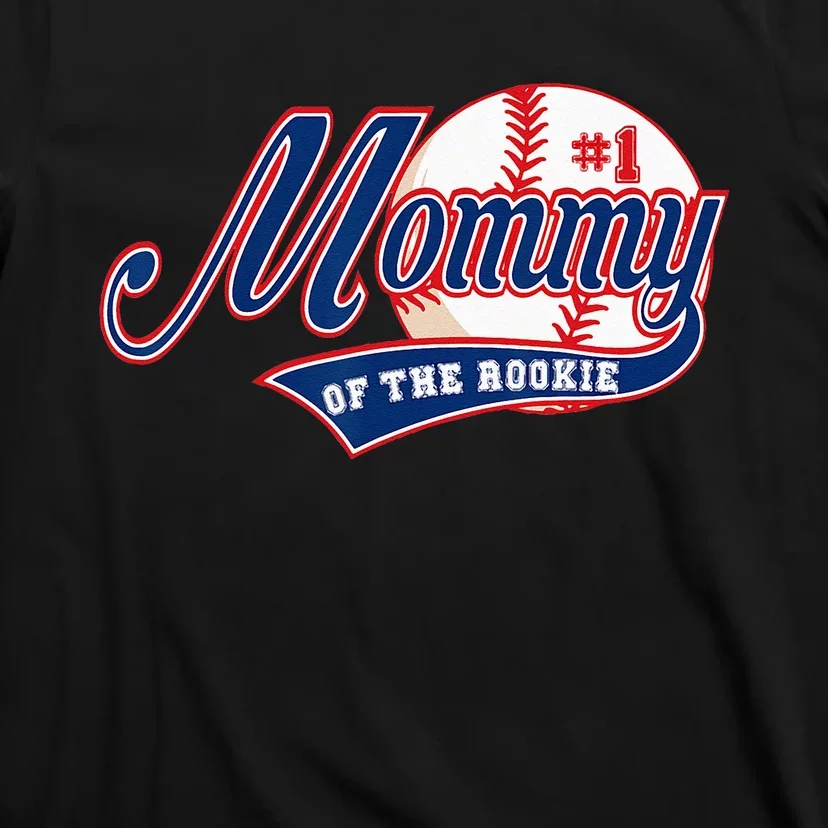 Mommy Of Rookie 1st Birthday Baseball Theme Matching Party T-Shirt