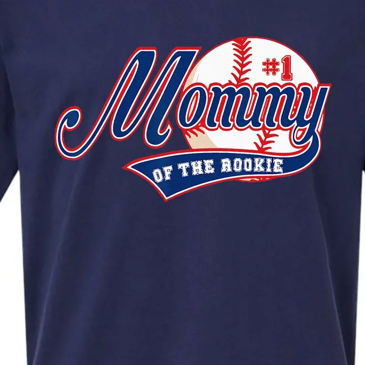 Mommy Of Rookie 1st Birthday Baseball Theme Matching Party Sueded Cloud Jersey T-Shirt