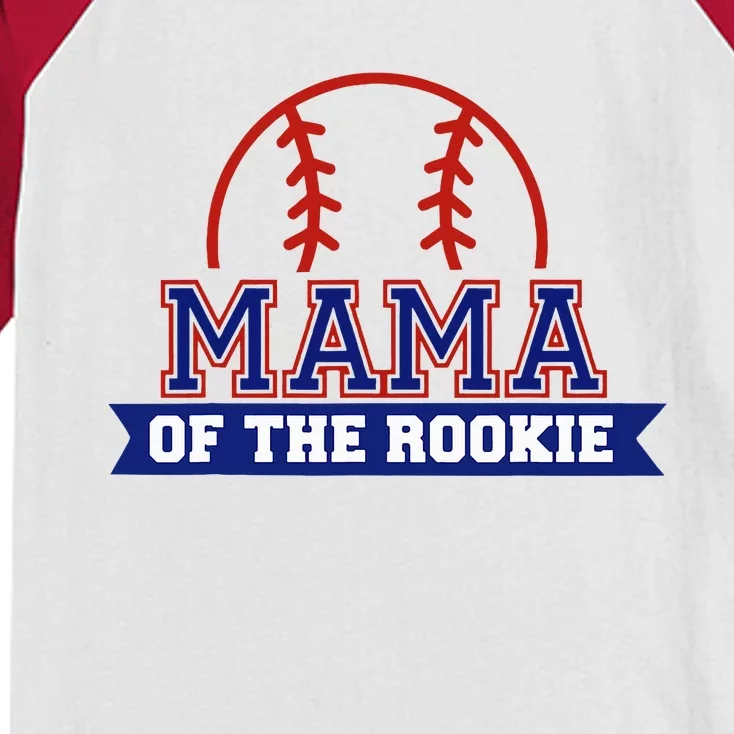 Mama Of Rookie 1st Birthday Baseball Theme Matching Party Kids Colorblock Raglan Jersey