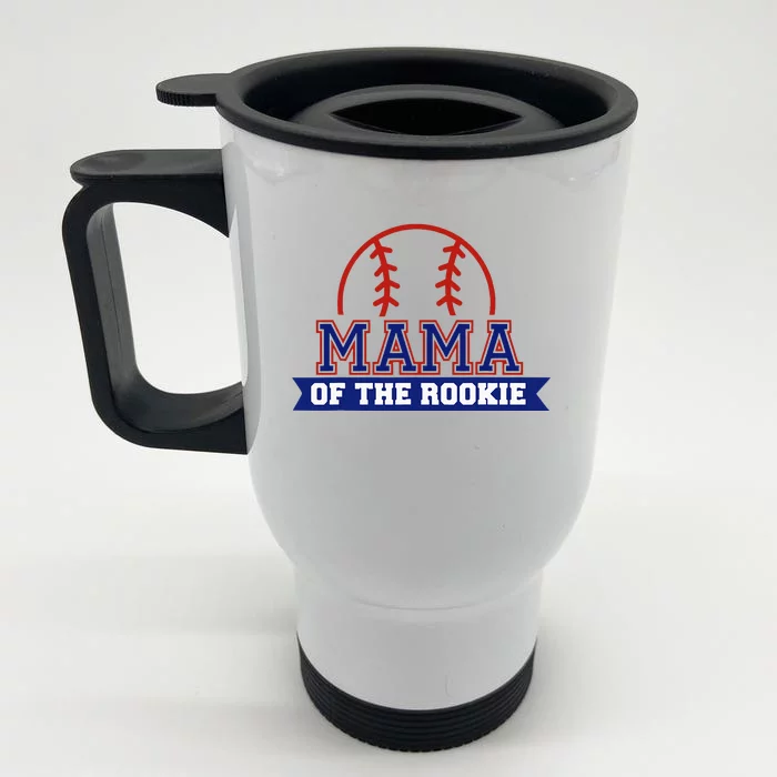 Mama Of Rookie 1st Birthday Baseball Theme Matching Party Front & Back Stainless Steel Travel Mug