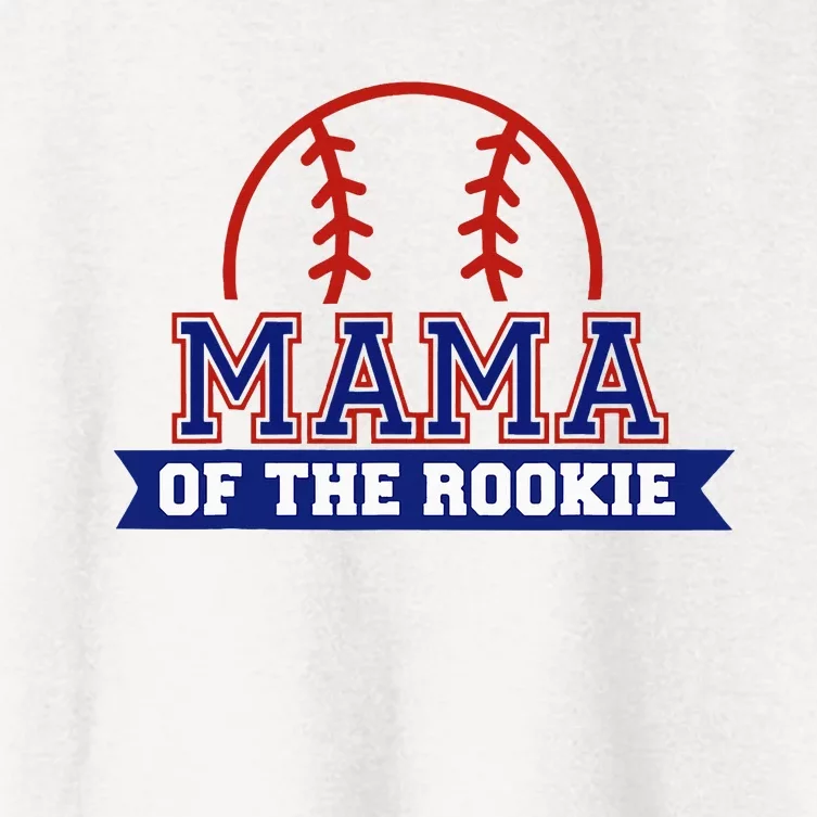 Mama Of Rookie 1st Birthday Baseball Theme Matching Party Women's Crop Top Tee