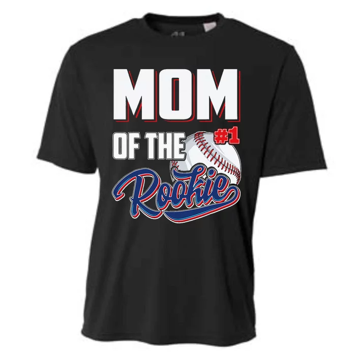 Mom Of Rookie 1 Years Old Team 1st Birthday Baseball Cooling Performance Crew T-Shirt