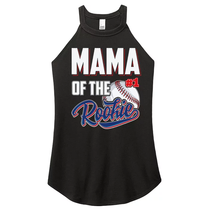 Mama of Rookie 1 Years old Team 1st Birthday Baseball Women’s Perfect Tri Rocker Tank