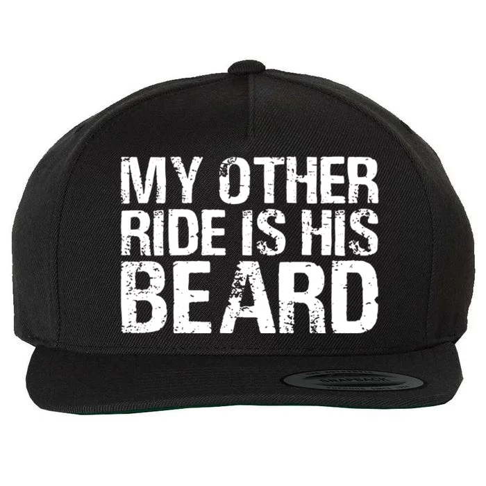 My Other Ride Is His Beard Wool Snapback Cap