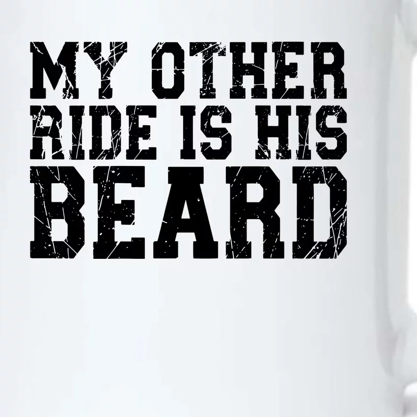 My Other Ride Is His Beard Black Color Changing Mug