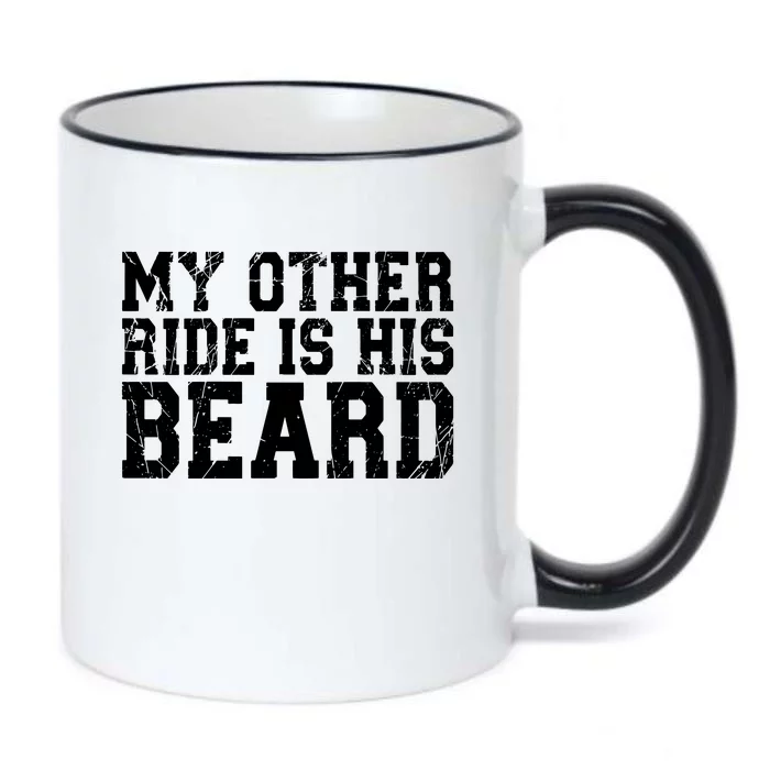 My Other Ride Is His Beard Black Color Changing Mug