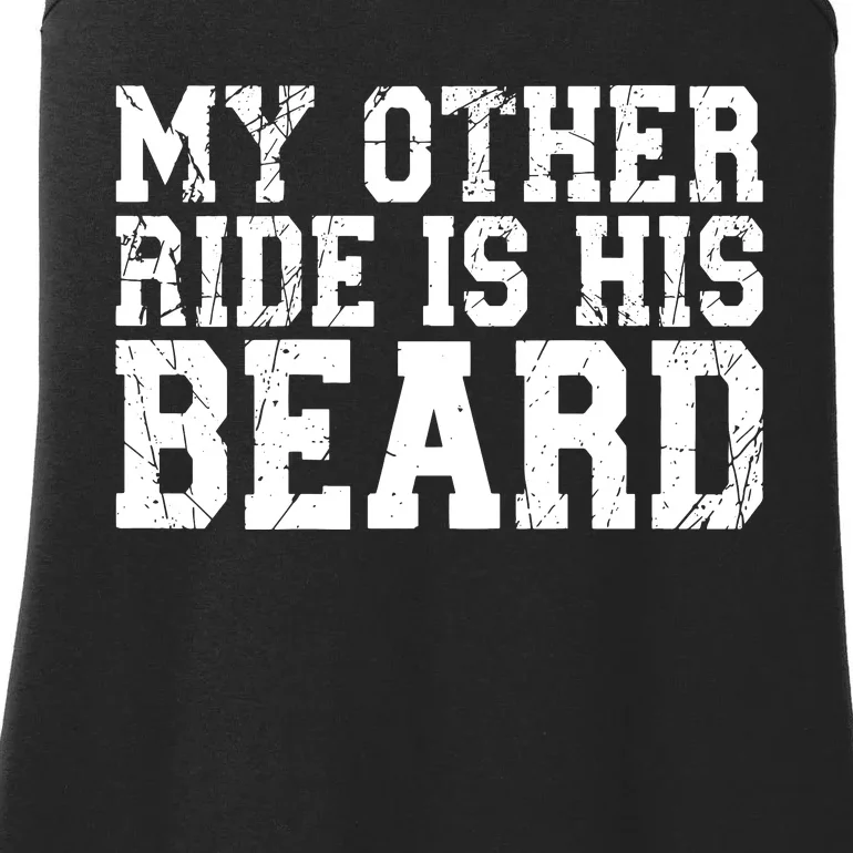 My Other Ride Is His Beard Ladies Essential Tank