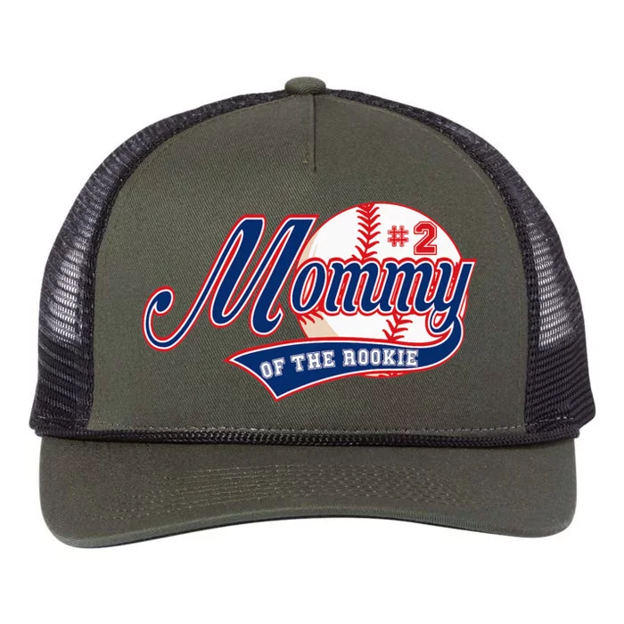 Mommy of Rookie 2nd Birthday Baseball Theme Matching Party Retro Rope Trucker Hat Cap