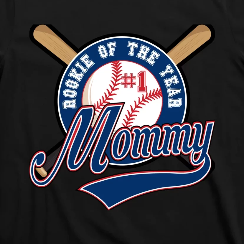 Mommy of Rookie 1st Birthday Baseball Theme Matching Party T-Shirt