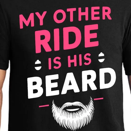 My Other Ride Is His Beard Funny Retro Beard Pajama Set