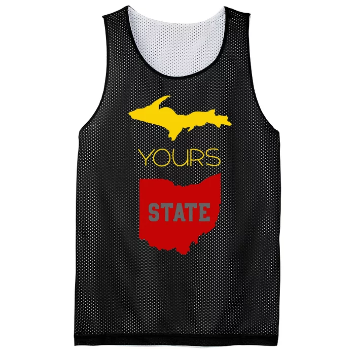 Michigan Ohio Rivalry Up Yours State Funny Mesh Reversible Basketball Jersey Tank