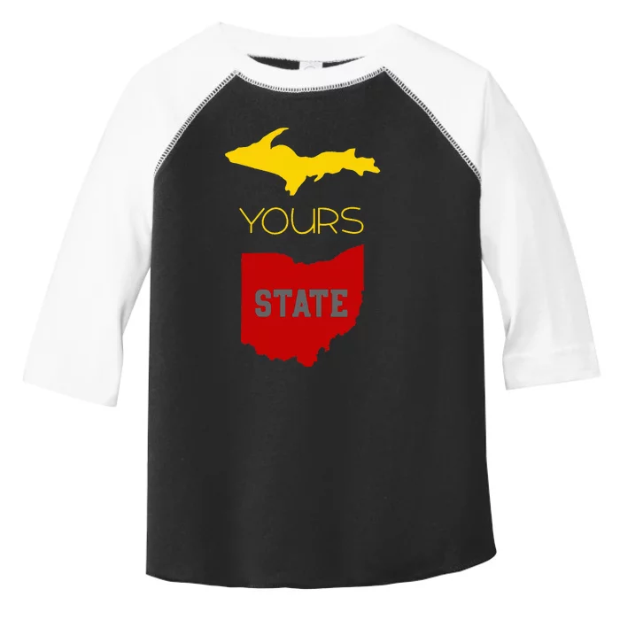 Michigan Ohio Rivalry Up Yours State Funny Toddler Fine Jersey T-Shirt