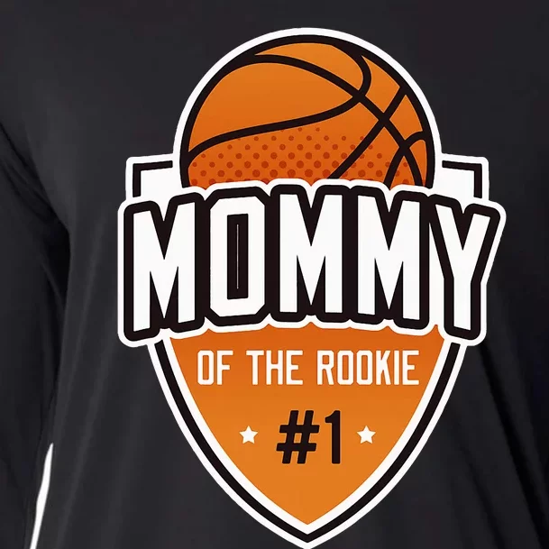 Mommy Of Rookie 1st Birthday Basketball Party Matching Cooling Performance Long Sleeve Crew