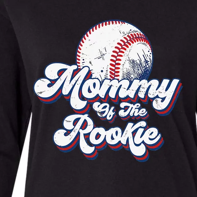 Mommy of Rookie 1st Birthday Baseball Theme Matching Party Womens Cotton Relaxed Long Sleeve T-Shirt