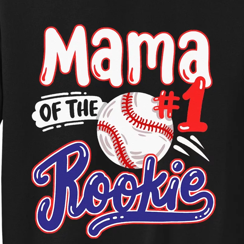 Mama Of Rookie 1st Baseball Birthday Party Theme Matching Sweatshirt